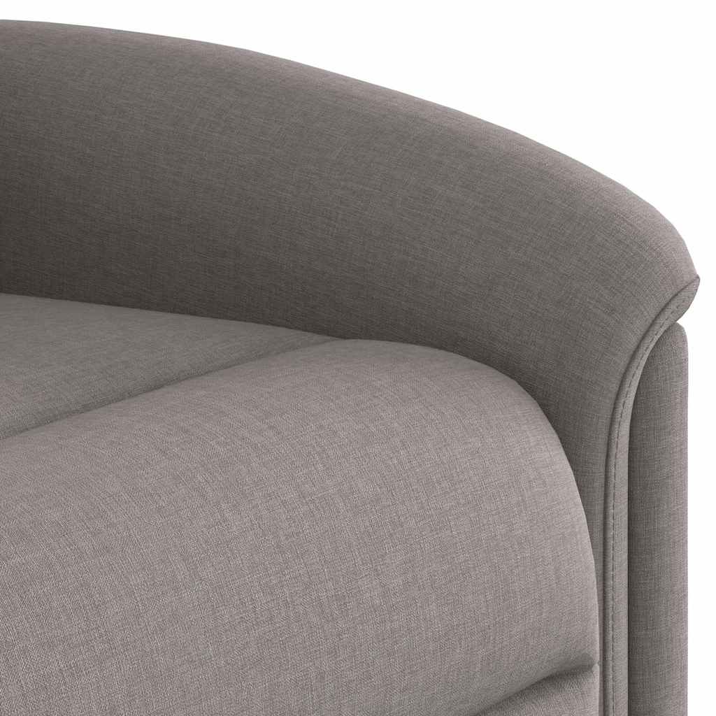 vidaXL Elektryczny fotel rozkładany, kolor taupe, obity tkaniną