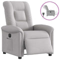 vidaXL Elektryczny fotel rozkładany Cloud Grey Fabric