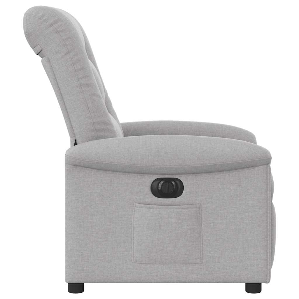 vidaXL Elektryczny fotel rozkładany Cloud Grey Fabric