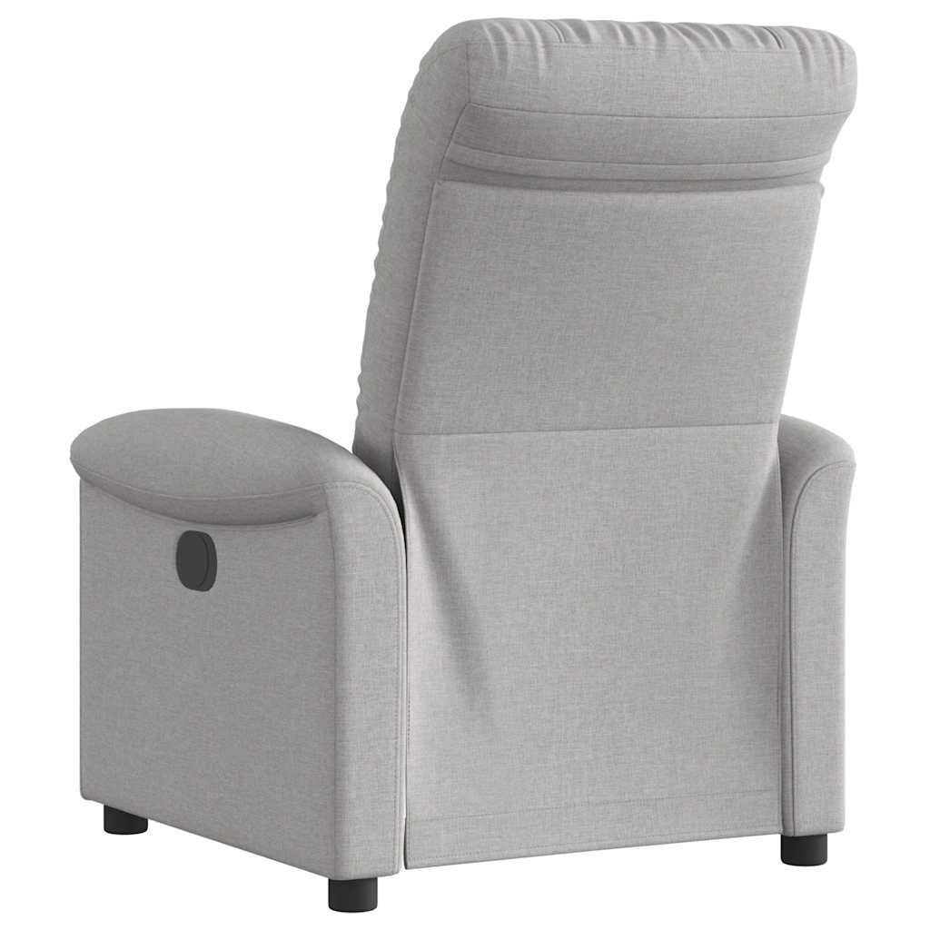 vidaXL Elektryczny fotel rozkładany Cloud Grey Fabric