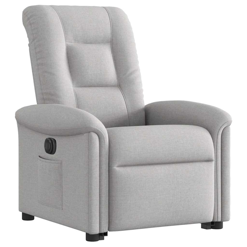 vidaXL Podnoszony fotel masujący, elektryczny, rozkładany, szary