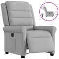 vidaXL Elektryczny fotel rozkładany Cloud Grey Fabric