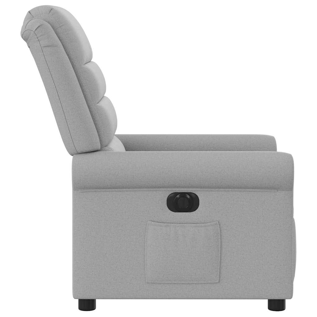 vidaXL Elektryczny fotel rozkładany Cloud Grey Fabric
