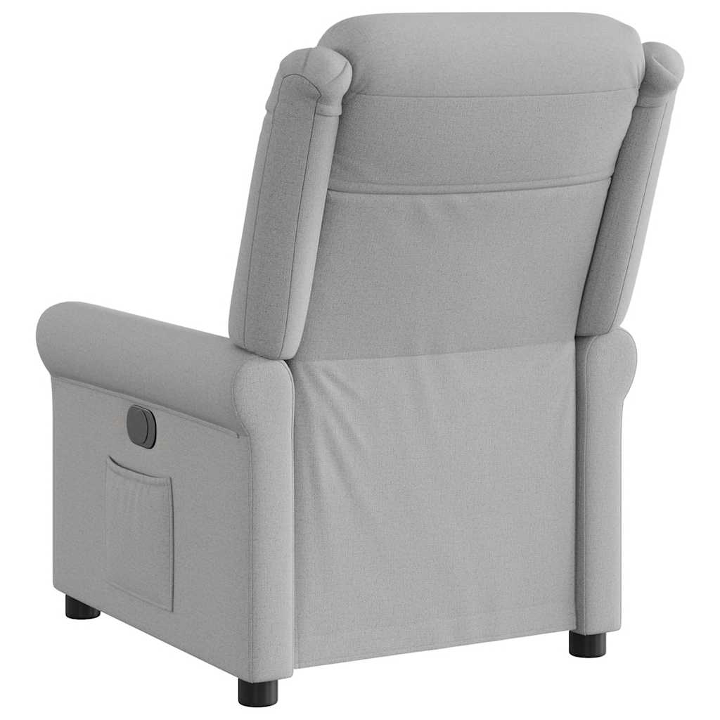 vidaXL Elektryczny fotel rozkładany Cloud Grey Fabric
