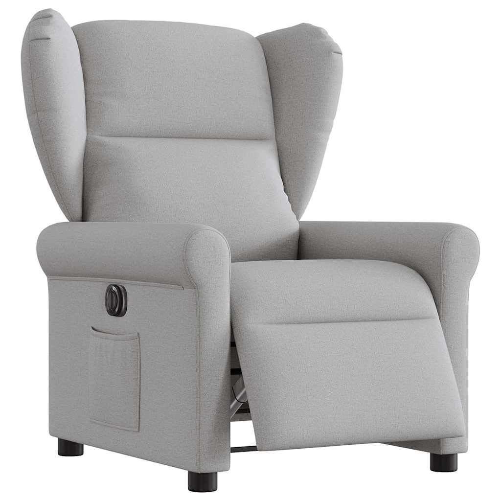 vidaXL Elektryczny fotel rozkładany Cloud Grey Fabric