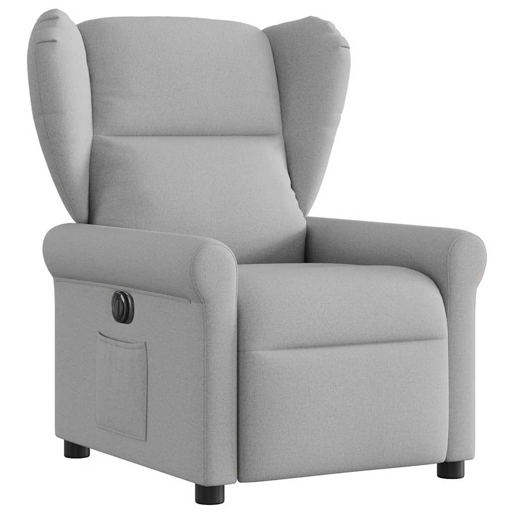 vidaXL Elektryczny fotel rozkładany Cloud Grey Fabric