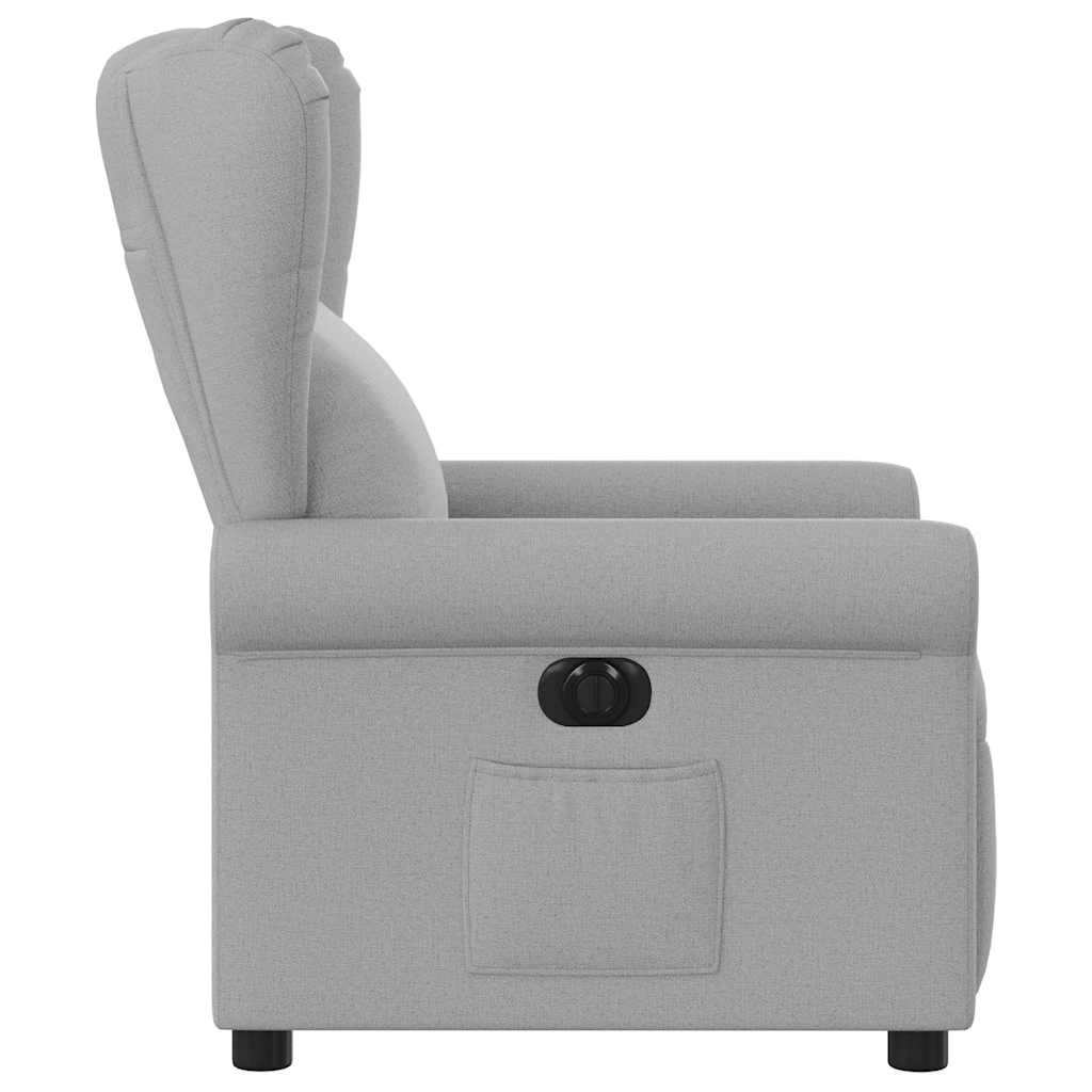 vidaXL Elektryczny fotel rozkładany Cloud Grey Fabric