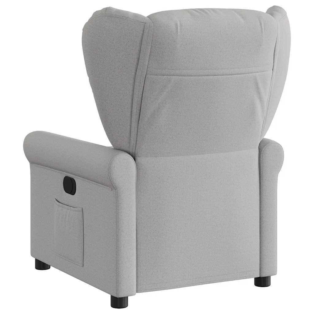 vidaXL Elektryczny fotel rozkładany Cloud Grey Fabric