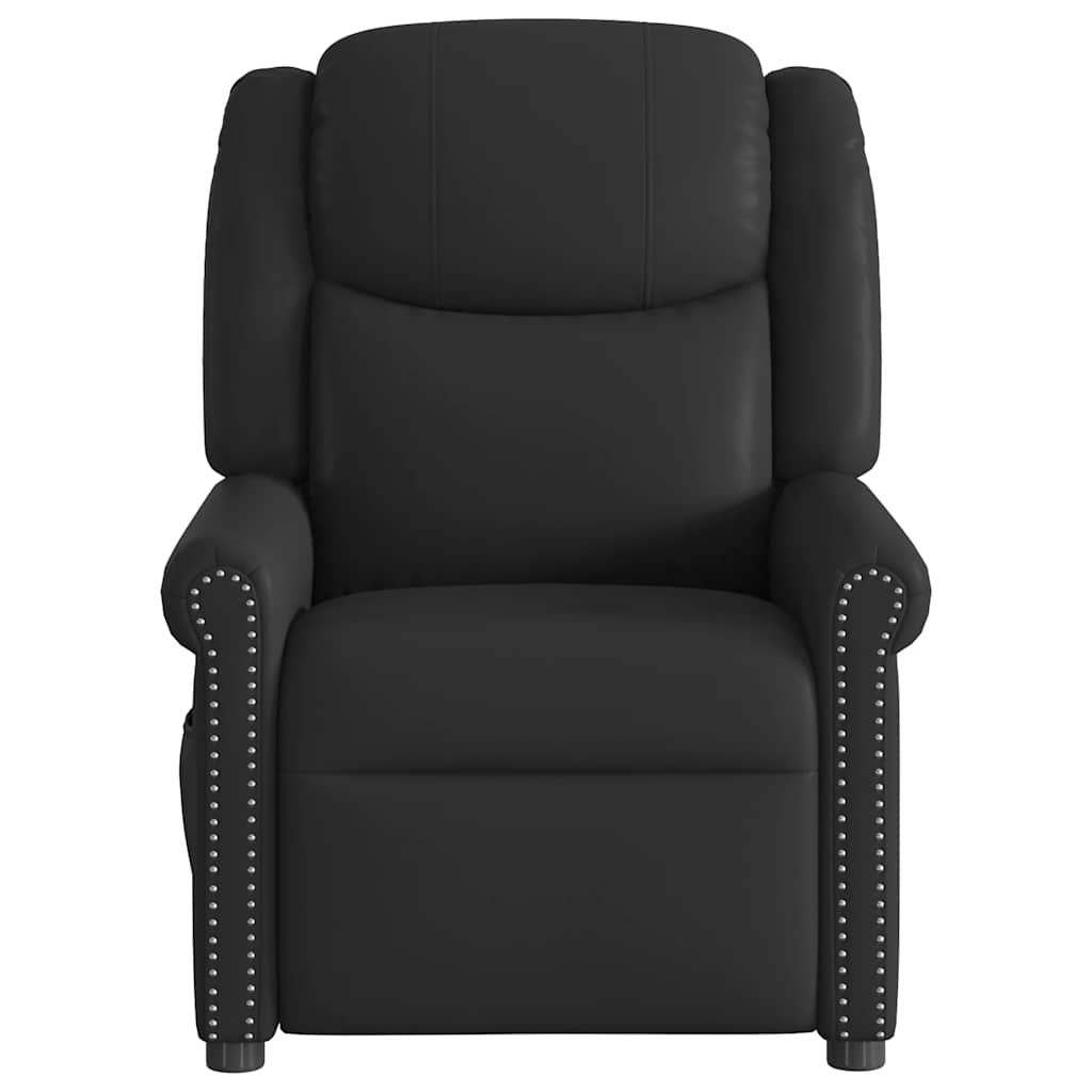 vidaXL Elektryczny fotel masażu z funkcją rozkładania lśniąca czarna