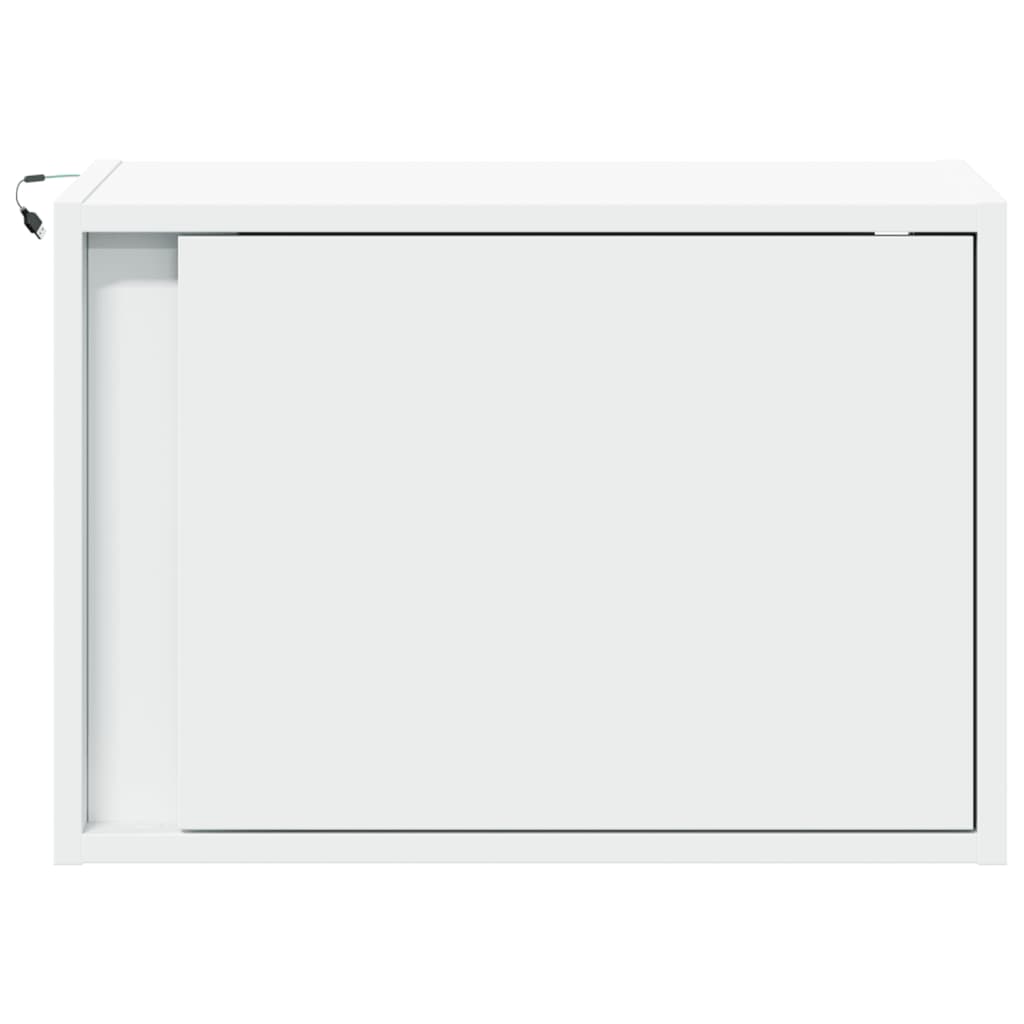 vidaXL Wiszące szafki nocne z LED, 2 szt., białe