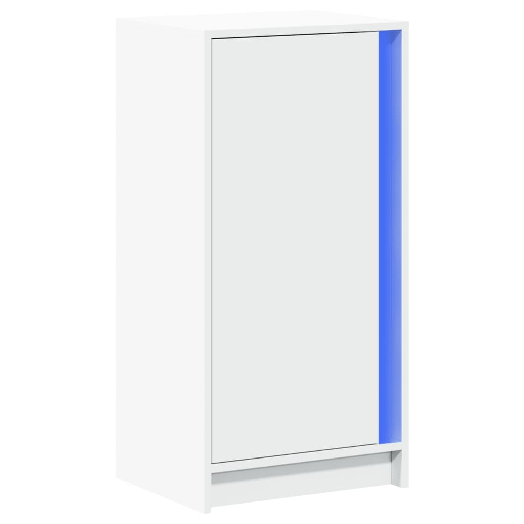 vidaXL Szafka z LED, biała, 42,5x34x85 cm, materiał drewnopochodny