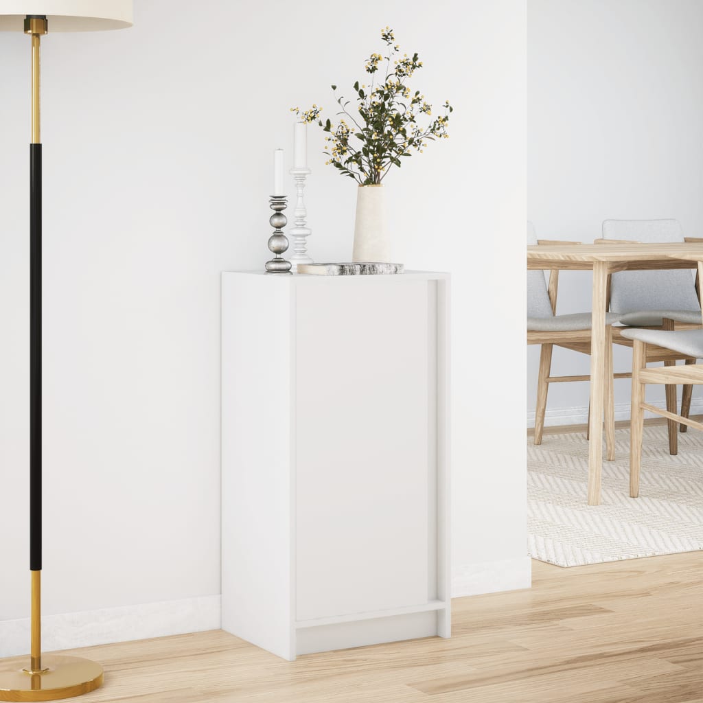 vidaXL Szafka z LED, biała, 42,5x34x85 cm, materiał drewnopochodny