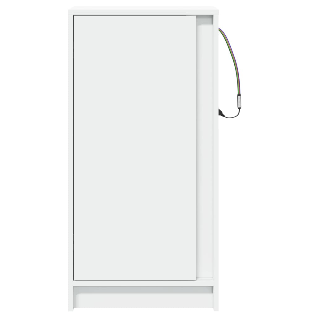 vidaXL Szafka z LED, biała, 42,5x34x85 cm, materiał drewnopochodny