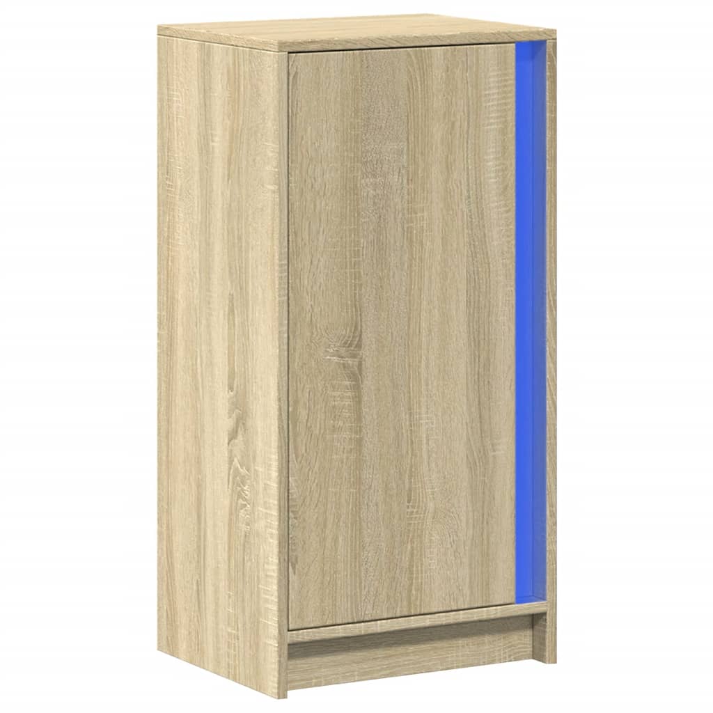 vidaXL Szafka z LED, dąb sonoma, 42,5x34x85cm, materiał drewnopochodny