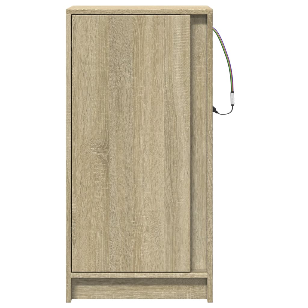 vidaXL Szafka z LED, dąb sonoma, 42,5x34x85cm, materiał drewnopochodny