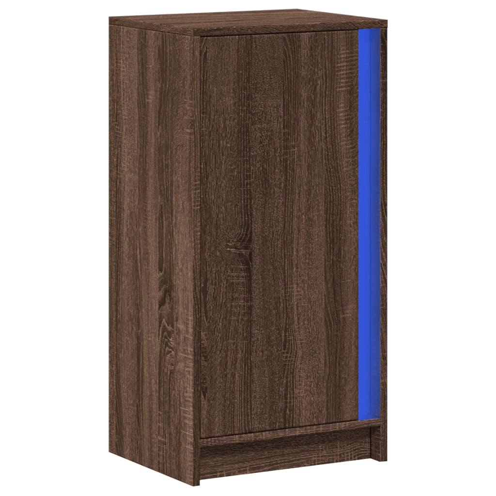 vidaXL Szafka z LED, brązowy dąb, 42,5x34x85 cm