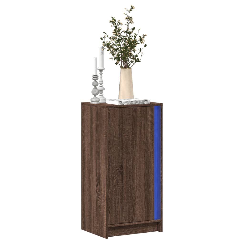 vidaXL Szafka z LED, brązowy dąb, 42,5x34x85 cm