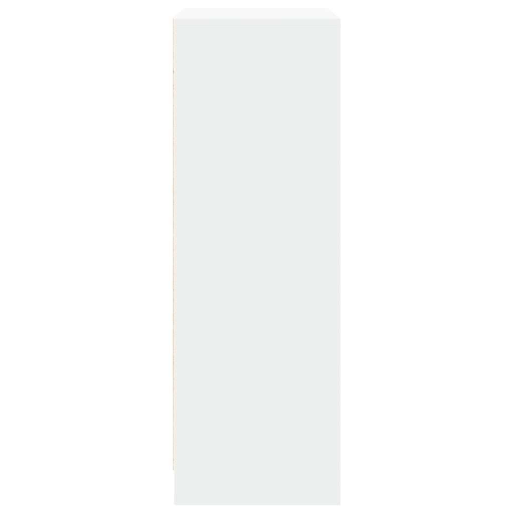 vidaXL Szafka z LED, biała, 77x34x100 cm, materiał drewnopochodny