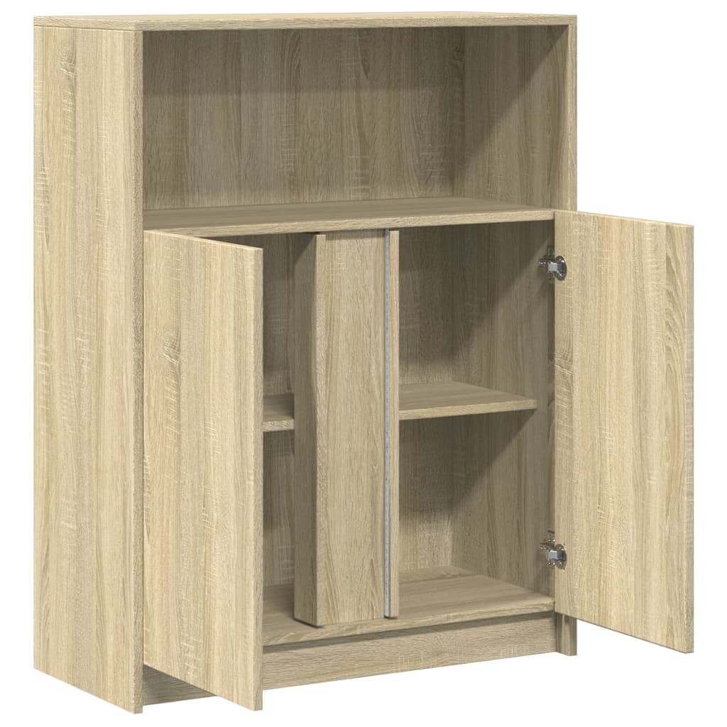 vidaXL Szafka z LED, dąb sonoma, 77x34x100 cm, materiał drewnopochodny