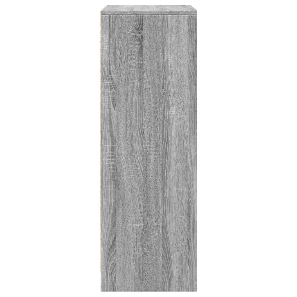 vidaXL Szafka z LED, szary dąb sonoma, 77x34x100 cm