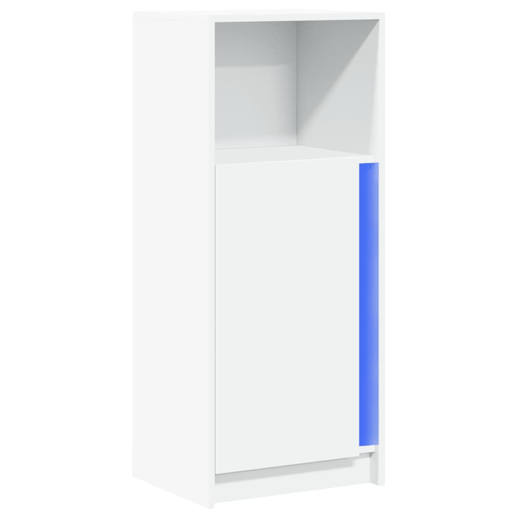 vidaXL Szafka z LED, biała, 42,5x34x100 cm, materiał drewnopochodny