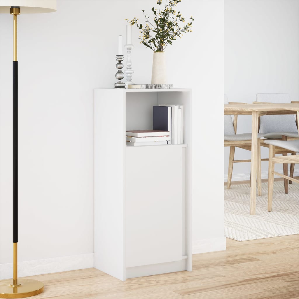 vidaXL Szafka z LED, biała, 42,5x34x100 cm, materiał drewnopochodny