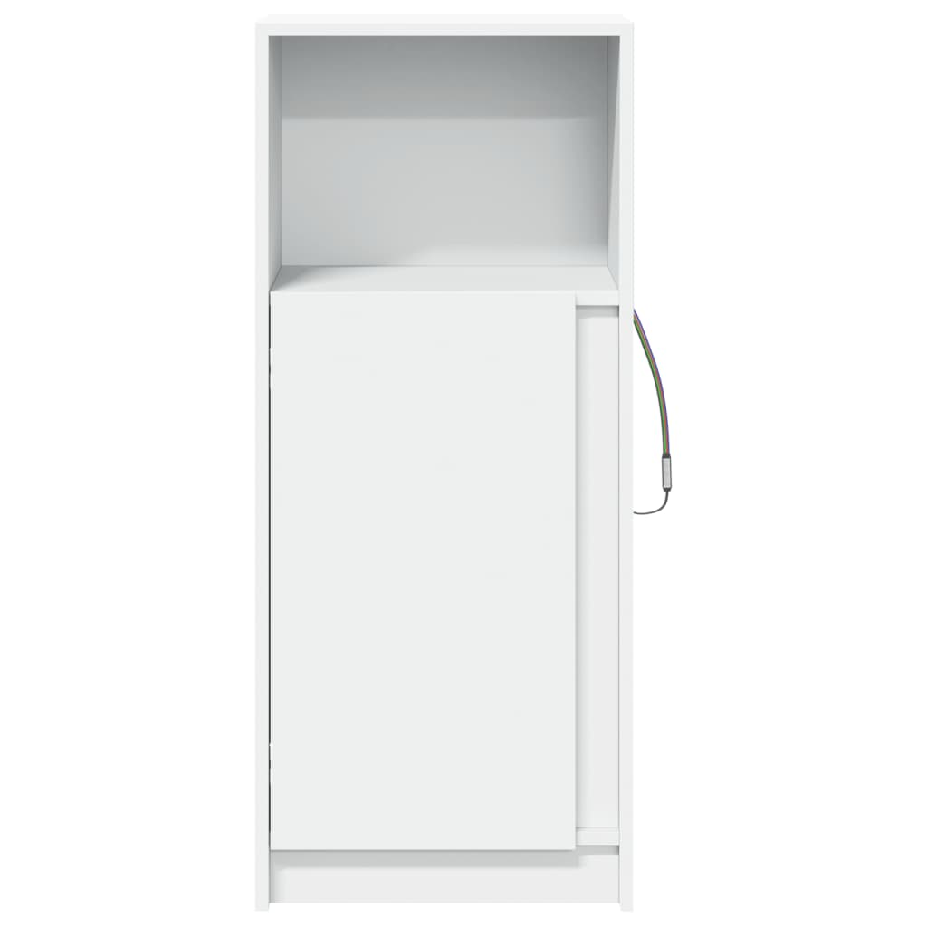 vidaXL Szafka z LED, biała, 42,5x34x100 cm, materiał drewnopochodny