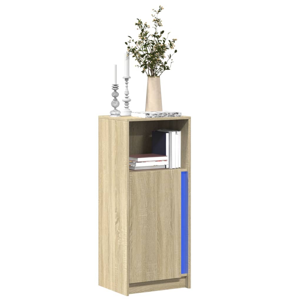 vidaXL Szafka z LED, dąb sonoma, 42,5x34x100 cm