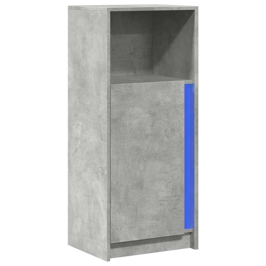 vidaXL Szafka z LED, szarość betonu, 42,5x34x100 cm