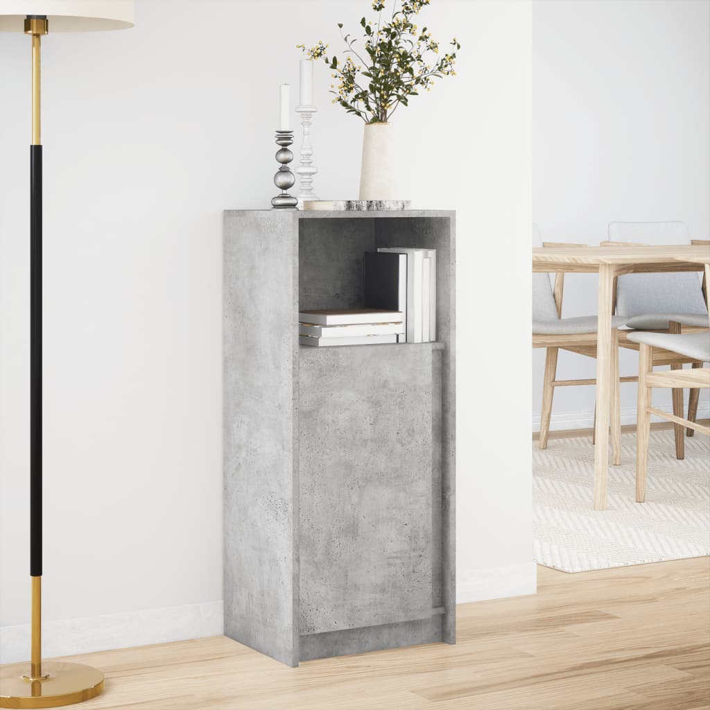 vidaXL Szafka z LED, szarość betonu, 42,5x34x100 cm