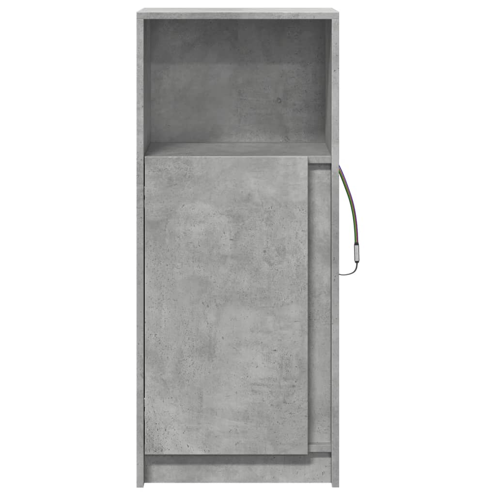 vidaXL Szafka z LED, szarość betonu, 42,5x34x100 cm