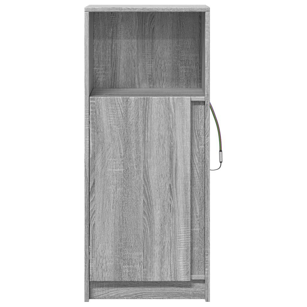 vidaXL Szafka z LED, szary dąb sonoma, 42,5x34x100 cm