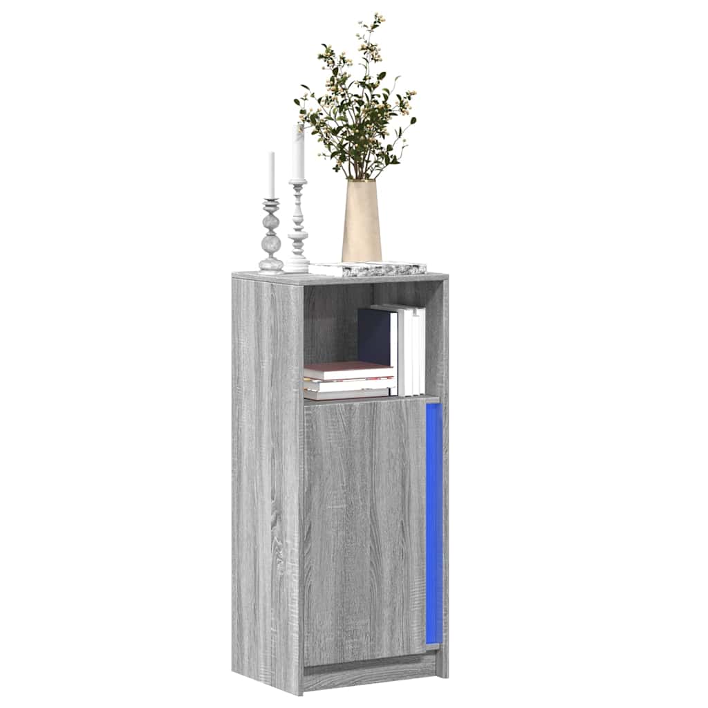 vidaXL Szafka z LED, szary dąb sonoma, 42,5x34x100 cm