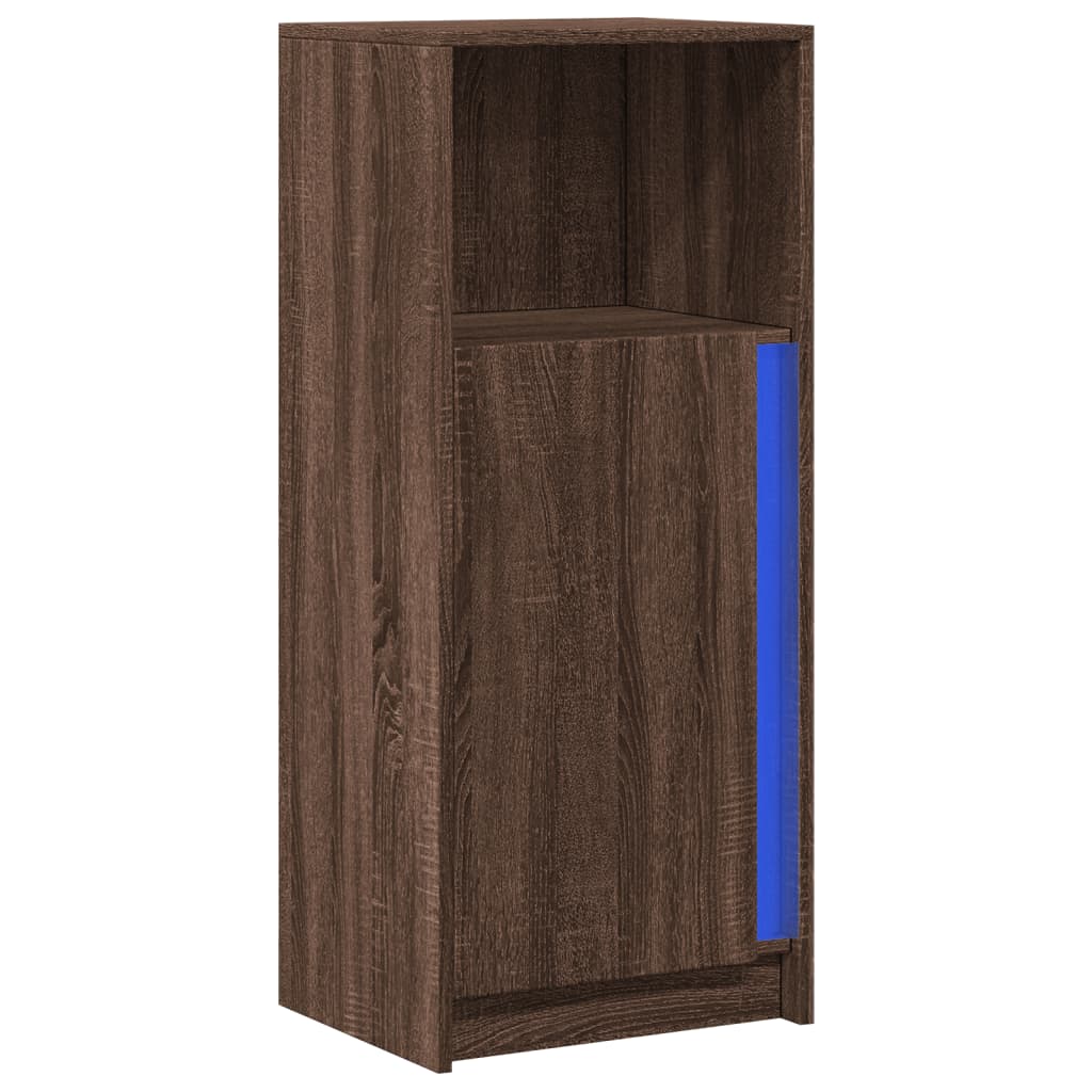 vidaXL Szafka z LED, brązowy dąb, 42,5x34x100 cm