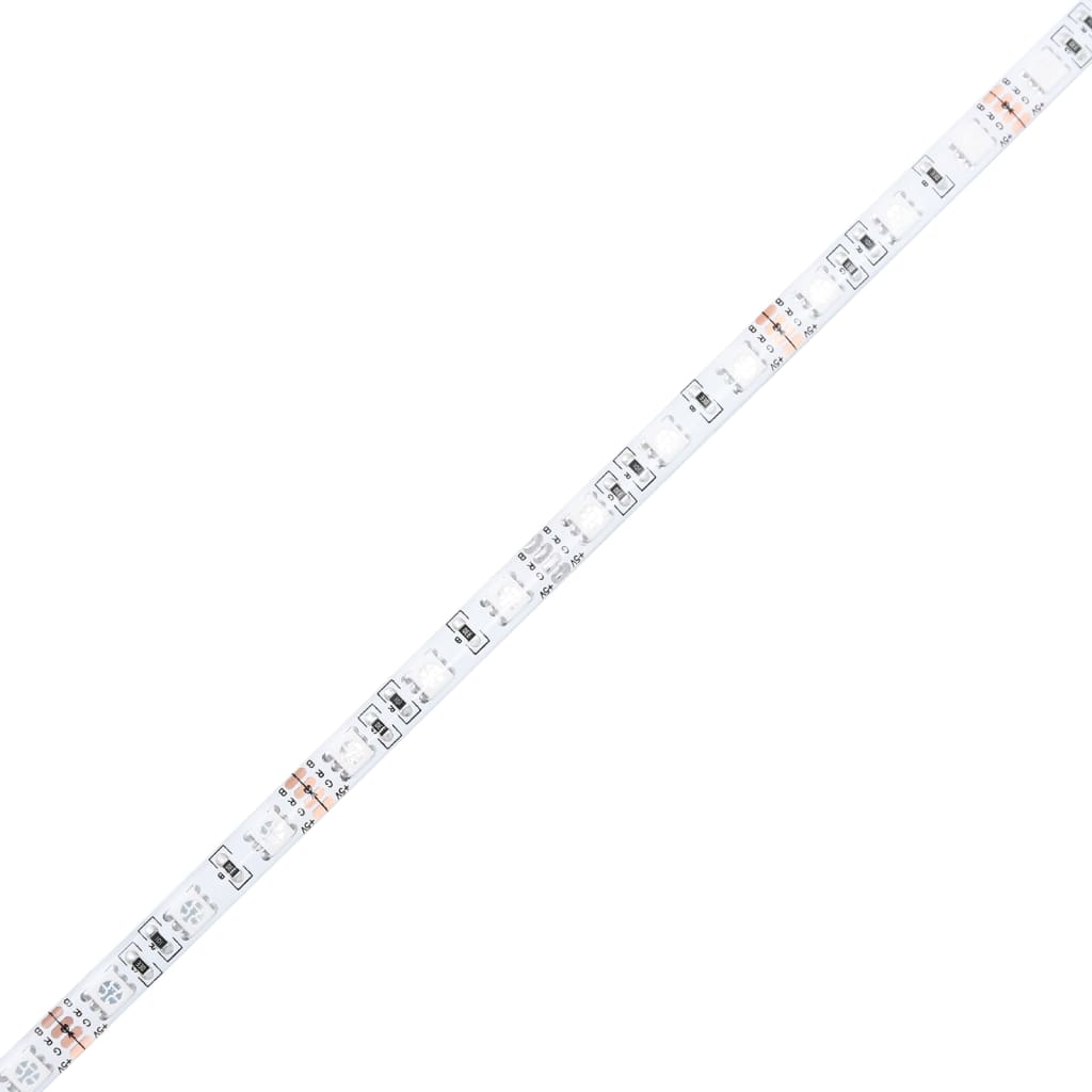 vidaXL Szafka z LED, biała, 72x34x100 cm, materiał drewnopochodny