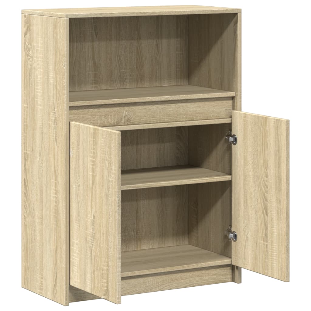 vidaXL Szafka z LED, dąb sonoma, 72x34x100 cm, materiał drewnopochodny