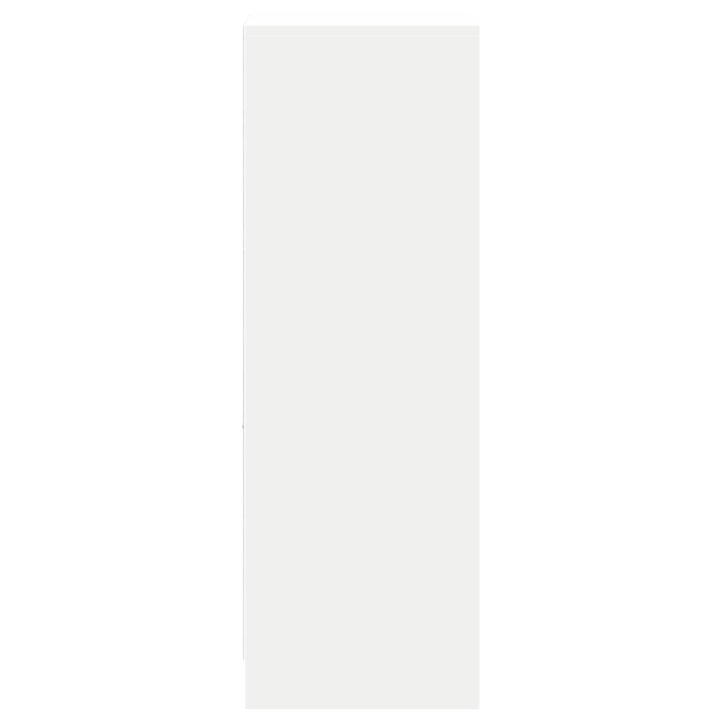 vidaXL Szafka z LED, biała, 38x34x100 cm, materiał drewnopochodny