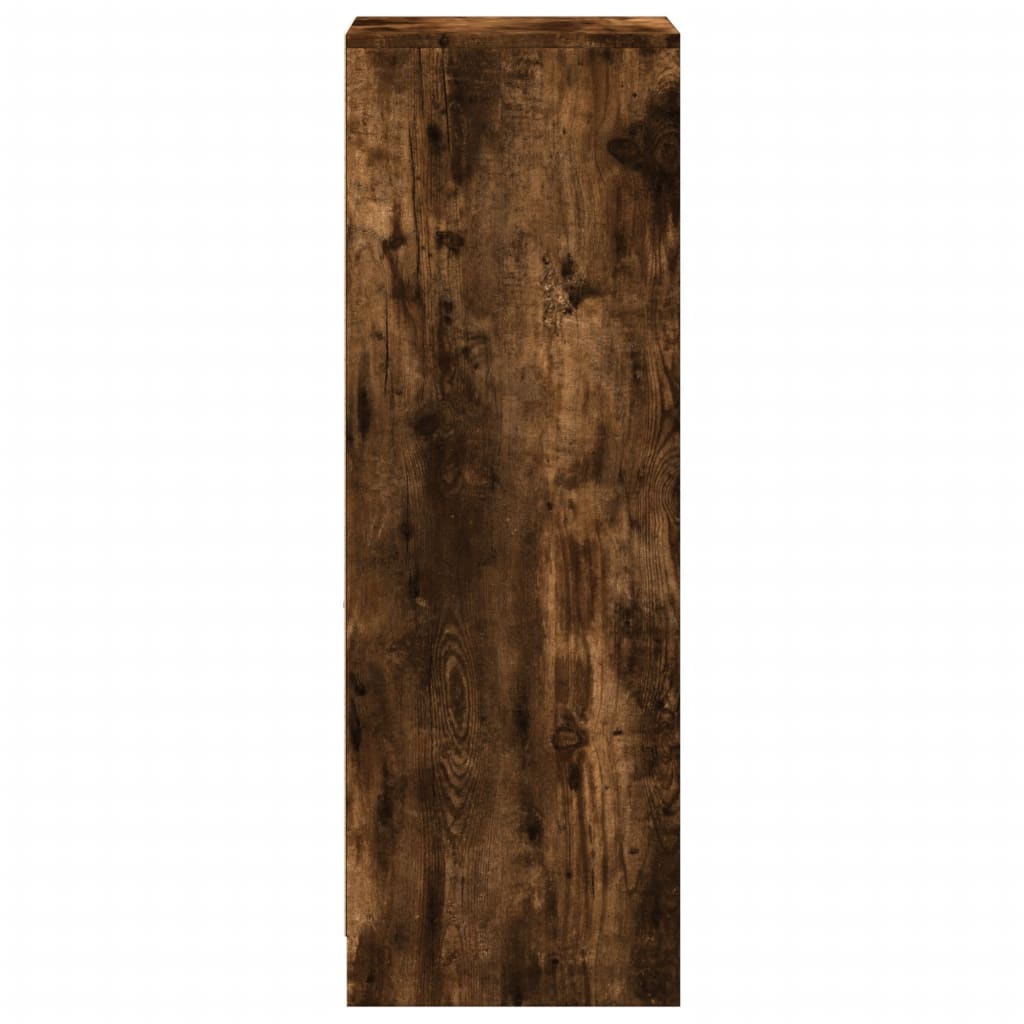 vidaXL Szafka z LED, przydymiony dąb, 38x34x100 cm