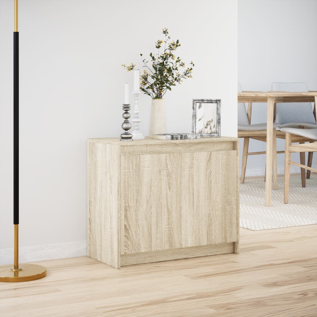 vidaXL Szafka z LED, dąb sonoma, 72x34x61 cm, materiał drewnopochodny
