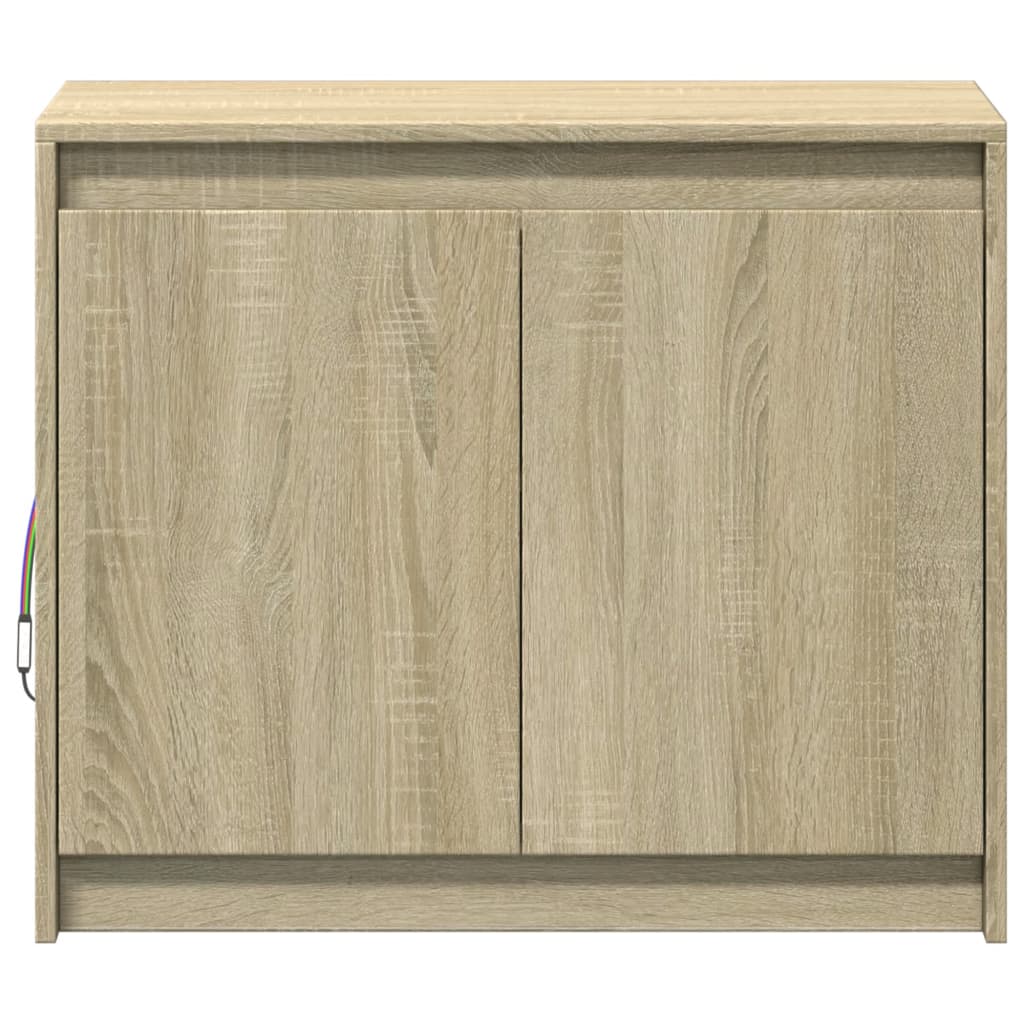 vidaXL Szafka z LED, dąb sonoma, 72x34x61 cm, materiał drewnopochodny