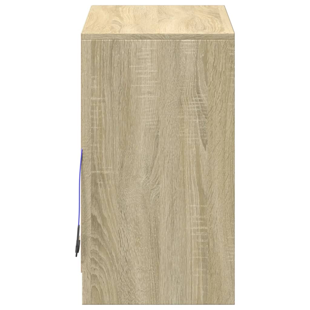 vidaXL Szafka z LED, dąb sonoma, 72x34x61 cm, materiał drewnopochodny