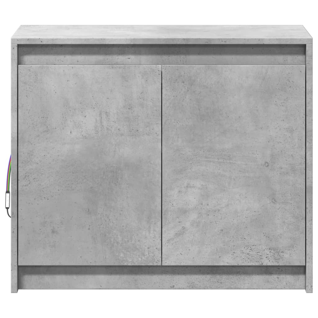 vidaXL Szafka z LED, szarość betonu, 72x34x61 cm
