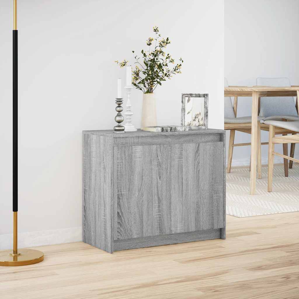 vidaXL Szafka z LED, szary dąb sonoma, 72x34x61 cm