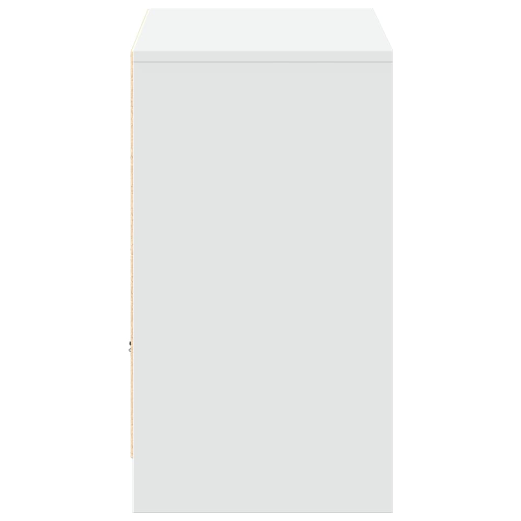 vidaXL Szafka TV z LED, biała, 91x34x61 cm, materiał drewnopochodny