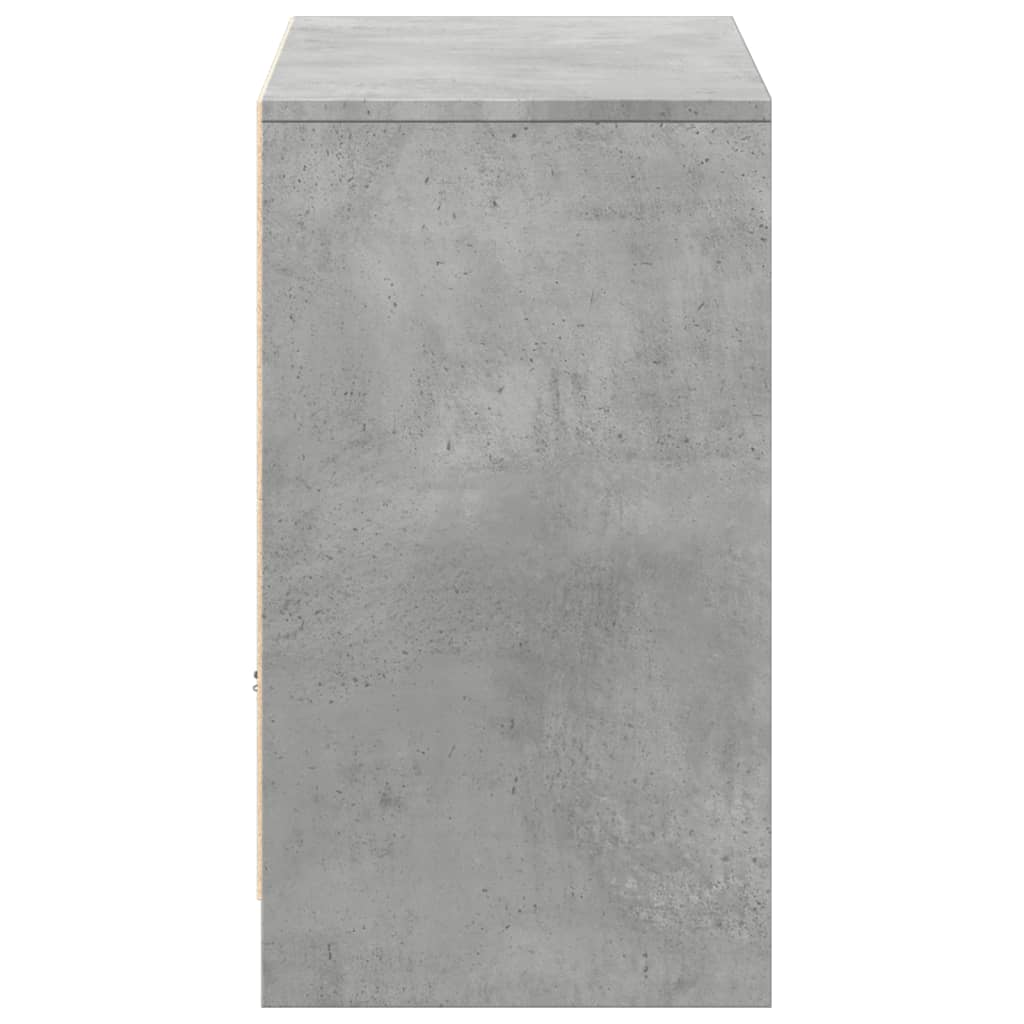 vidaXL Szafka TV z LED, szarość betonu, 91x34x61 cm