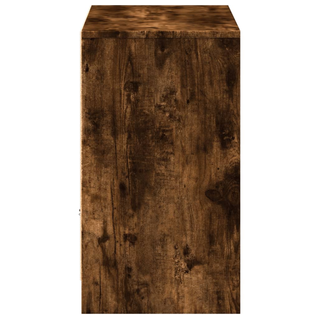 vidaXL Szafka TV z LED, przydymiony dąb, 91x34x61 cm