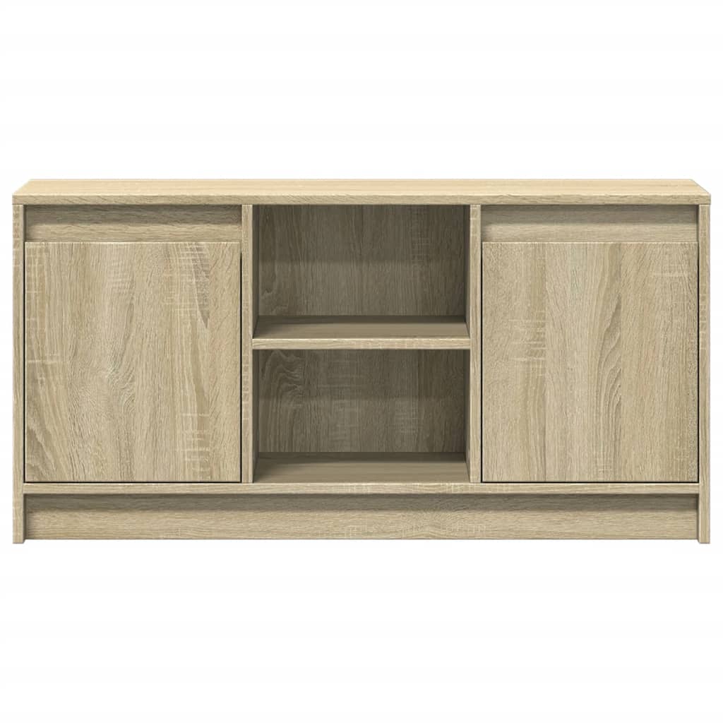vidaXL Szafka pod TV z LED, dąb sonoma, 100x34x50 cm