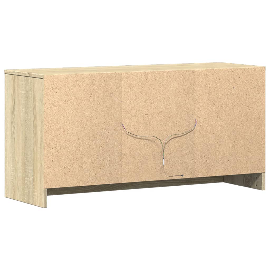 vidaXL Szafka pod TV z LED, dąb sonoma, 100x34x50 cm