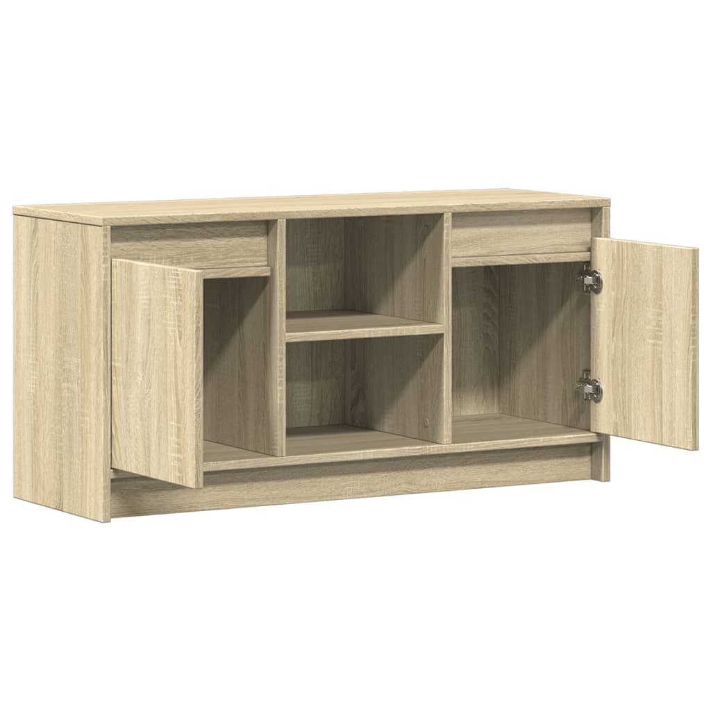 vidaXL Szafka pod TV z LED, dąb sonoma, 100x34x50 cm