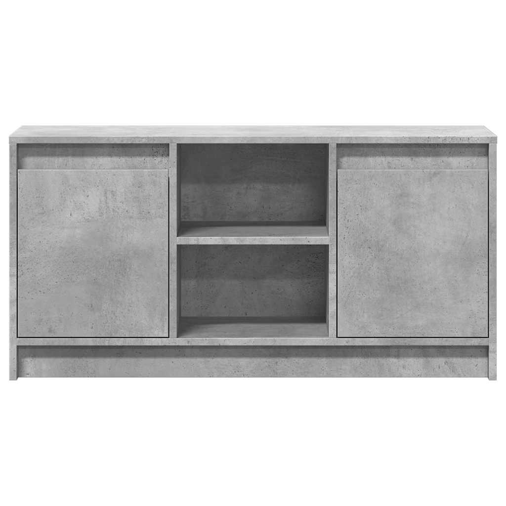 vidaXL Szafka pod TV z LED, szarość betonu, 100x34x50 cm